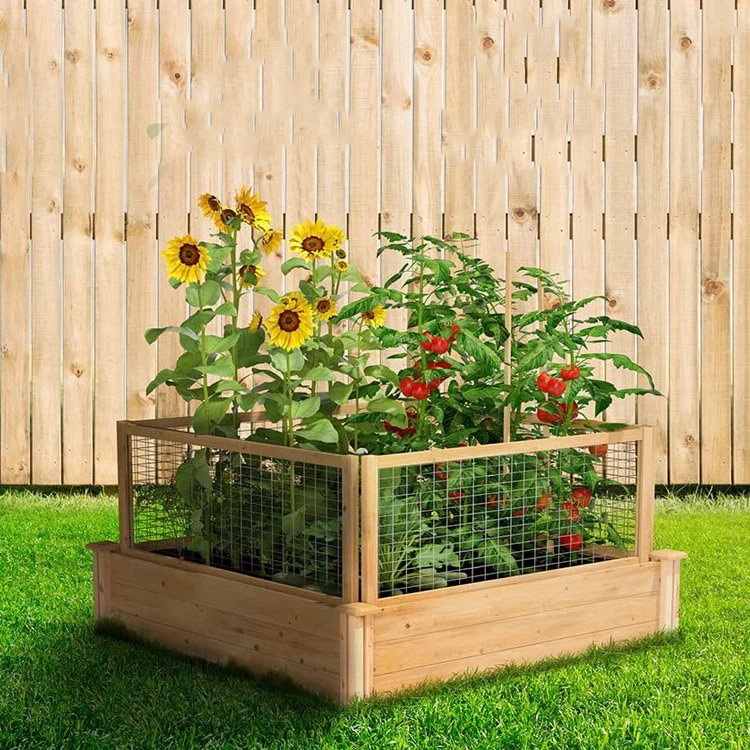 تخت گل های بلند چوبی